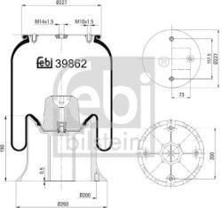 Febi Bilstein Burduf, suspensie pneumatica FEBI BILSTEIN 39862 (39862)