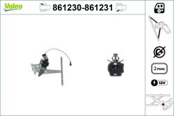 VALEO Mecanism actionare geam VALEO 861231 (861231)