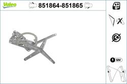 VALEO Mecanism actionare geam VALEO 851864 (851864)