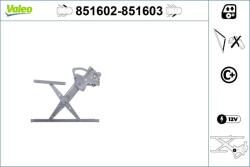 VALEO Mecanism actionare geam VALEO 851602 (851602)