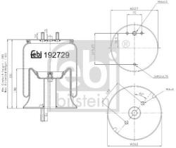 Febi Bilstein Burduf, suspensie pneumatica FEBI BILSTEIN 192729 (192729)