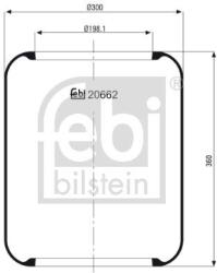 Febi Bilstein Burduf, suspensie pneumatica FEBI BILSTEIN 20662 (20662)