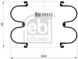 Febi Bilstein Burduf, suspensie pneumatica FEBI BILSTEIN 39312 (39312)