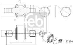 Febi Bilstein Set reparatie, Brat longitudinal FEBI BILSTEIN 197234 (197234)