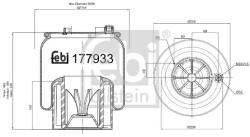 Febi Bilstein Burduf, suspensie pneumatica FEBI BILSTEIN 177933 (177933)