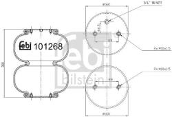 Febi Bilstein Burduf, suspensie pneumatica FEBI BILSTEIN 101268 (101268)