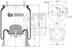 Febi Bilstein Burduf, suspensie pneumatica FEBI BILSTEIN 20522 (20522)