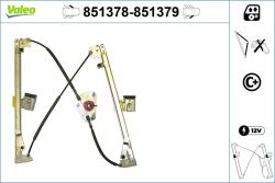 VALEO Mecanism actionare geam VALEO 851378 (851378) - fixbox