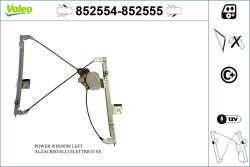 VALEO Mecanism actionare geam VALEO 852554 (852554) - fixbox
