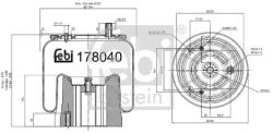 Febi Bilstein Burduf, suspensie pneumatica FEBI BILSTEIN 178040 (178040)