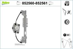 VALEO Mecanism actionare geam VALEO 852560 (852560) - fixbox
