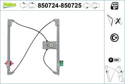 VALEO Mecanism actionare geam VALEO 850724 (850724) - fixbox