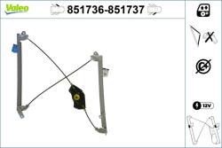 VALEO Mecanism actionare geam VALEO 851736 (851736) - fixbox