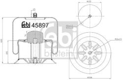 Febi Bilstein Burduf, suspensie pneumatica FEBI BILSTEIN 45897 (45897)
