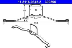 ATE Arc, etrier frana ATE 11.8116-0345.2 (11.8116-0345.2)