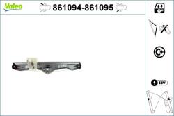 VALEO Mecanism actionare geam VALEO 861095 (861095)