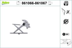 VALEO Mecanism actionare geam VALEO 861067 (861067)