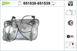 VALEO Mecanism actionare geam VALEO 851538 (851538)