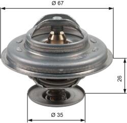 GATES Termostat, lichid racire GATES TH11687G1 (TH11687G1) - fixbox