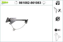 VALEO Mecanism actionare geam VALEO 861082 (861082)