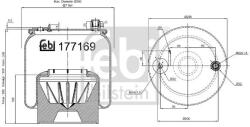 Febi Bilstein Burduf, suspensie pneumatica FEBI BILSTEIN 177169 (177169)