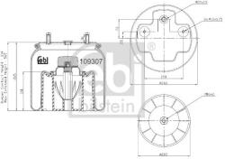 Febi Bilstein Burduf, suspensie pneumatica FEBI BILSTEIN 109307 (109307)