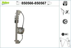 VALEO Mecanism actionare geam VALEO 850566 (850566)