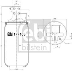 Febi Bilstein Burduf, suspensie pneumatica FEBI BILSTEIN 177163 (177163)