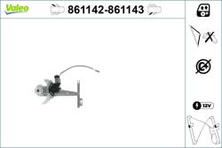 VALEO Mecanism actionare geam VALEO 861143 (861143)