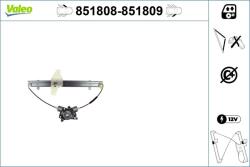 VALEO Mecanism actionare geam VALEO 851808 (851808)