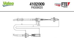 VALEO Cablu ambreiaj VALEO 4102009 (4102009)