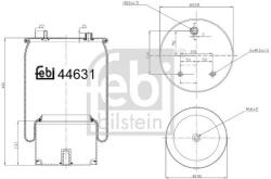 Febi Bilstein Burduf, suspensie pneumatica FEBI BILSTEIN 44631 (44631)