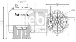 Febi Bilstein Burduf, suspensie pneumatica FEBI BILSTEIN 182465 (182465)