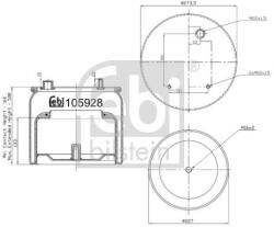 Febi Bilstein Burduf, suspensie pneumatica FEBI BILSTEIN 105928 (105928)