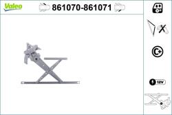 VALEO Mecanism actionare geam VALEO 861071 (861071)