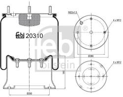 Febi Bilstein Burduf, suspensie pneumatica FEBI BILSTEIN 20310 (20310)