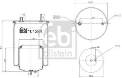 Febi Bilstein Burduf, suspensie pneumatica FEBI BILSTEIN 101284 (101284)
