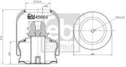 Febi Bilstein Burduf, suspensie pneumatica FEBI BILSTEIN 45664 (45664)