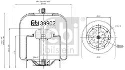 Febi Bilstein Burduf, suspensie pneumatica FEBI BILSTEIN 39902 (39902)