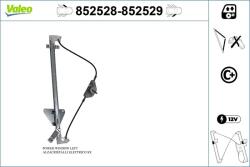 VALEO Mecanism actionare geam VALEO 852528 (852528)