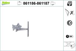 VALEO Mecanism actionare geam VALEO 861187 (861187)