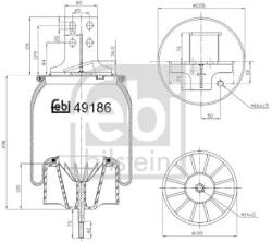 Febi Bilstein Burduf, suspensie pneumatica FEBI BILSTEIN 49186 (49186)