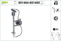 VALEO Mecanism actionare geam VALEO 851404 (851404)