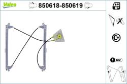 VALEO Mecanism actionare geam VALEO 850618 (850618) - fixbox