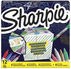 Sharpie 12db-os vegyes színű permanent marker készlet + ajándékkártya (NSH2079808) - bestbyte