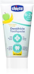 Chicco Fluoride-Free Toothpaste 6-24m pastă de dinți fără fluor pentru copii Apple-Banana 50 ml
