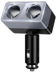 hoco. Z65 okos dupla szivargyújtós autós töltő 2 szivargyújtó porttal max 240W/24V fekete
