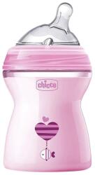 Chicco Бебешко шише Chicco Natural Feeling - Със силиконов биберон, 250 ml, за момиче, асортимент (N0242) - ozone