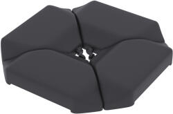 Outsunny Bază pentru Umbrelă de 4 Piese, pentru Cantilever Suport pentru Parasolar din HDPE Umplabil cu Apă 77 kg sau Nisip 100 kg | Aosom Romania (84D-513V00BK)