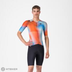 Castelli FREE SANREMO 3 SUIT SS kezeslábas, paprika/téli kék/fekete (M)